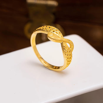 Moissanite Rings Yellow Gold Ring Design for Female ADLR238